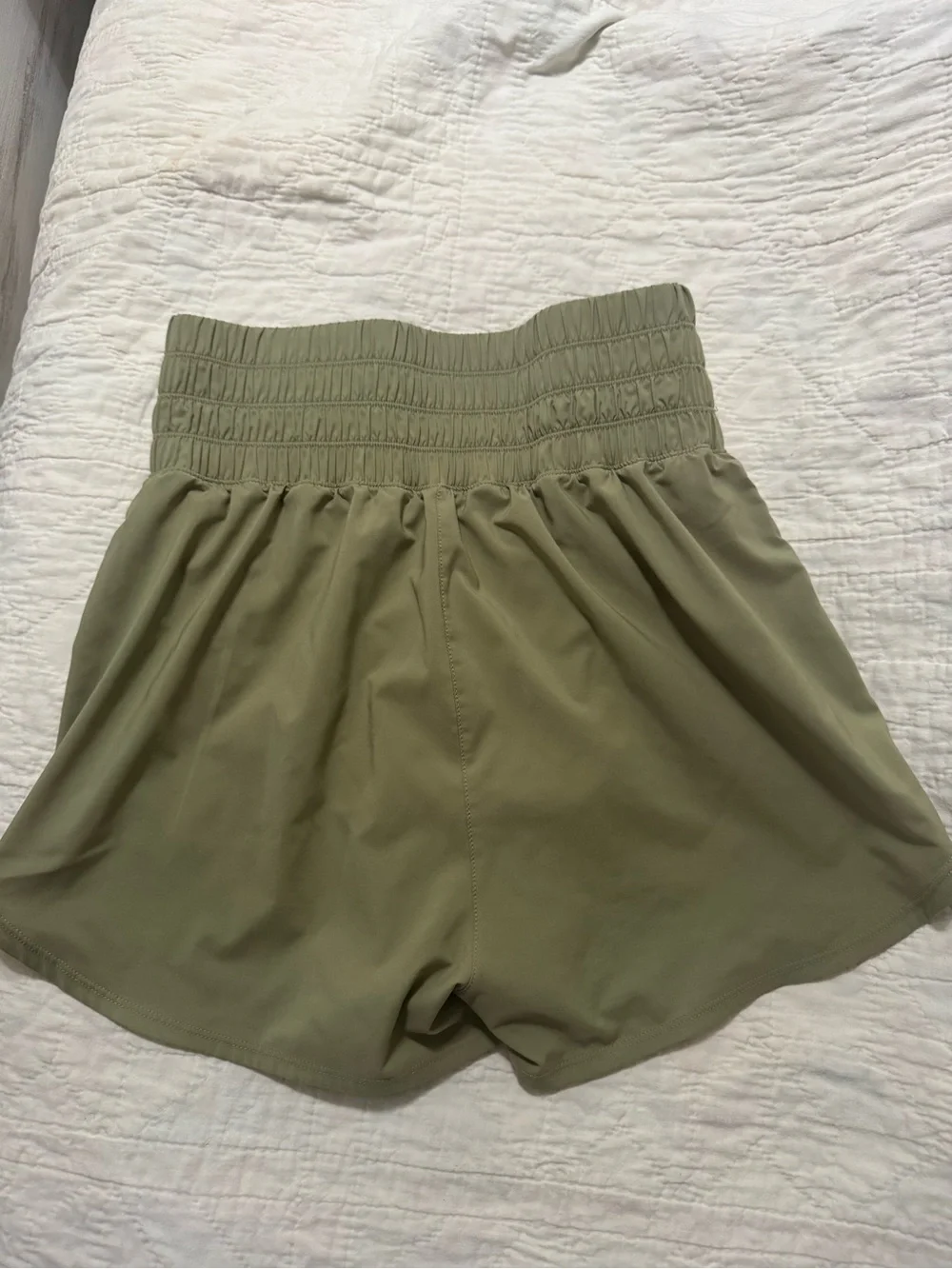 Nike Women's One Dri-Fit Ultra High Waist 3” Olive Green Athletic Shorts